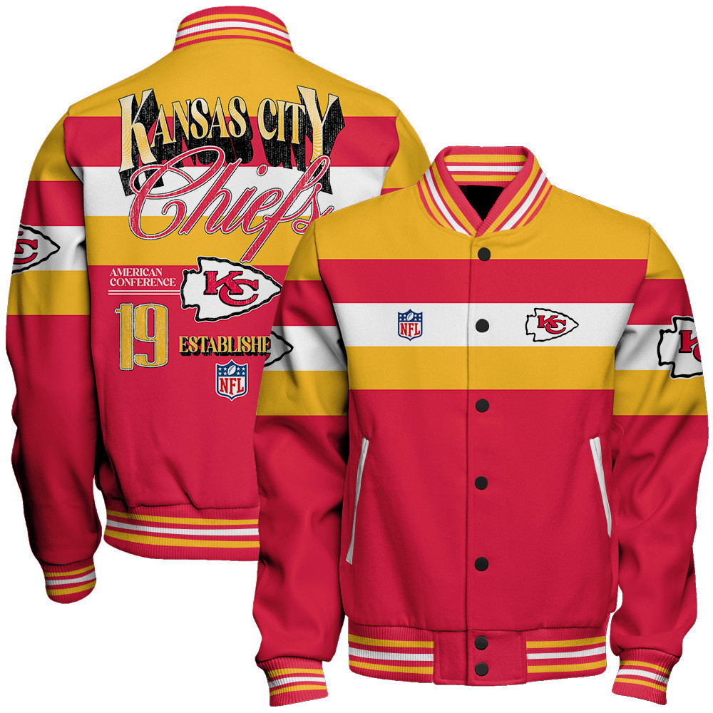 Kansas City Chiefs - Fire Burning Opponents Unisex Varsity Jacket - Famjoys Kansas City Chiefs - Fire Burning Opponents Unisex Varsity Jacket - Famjoys