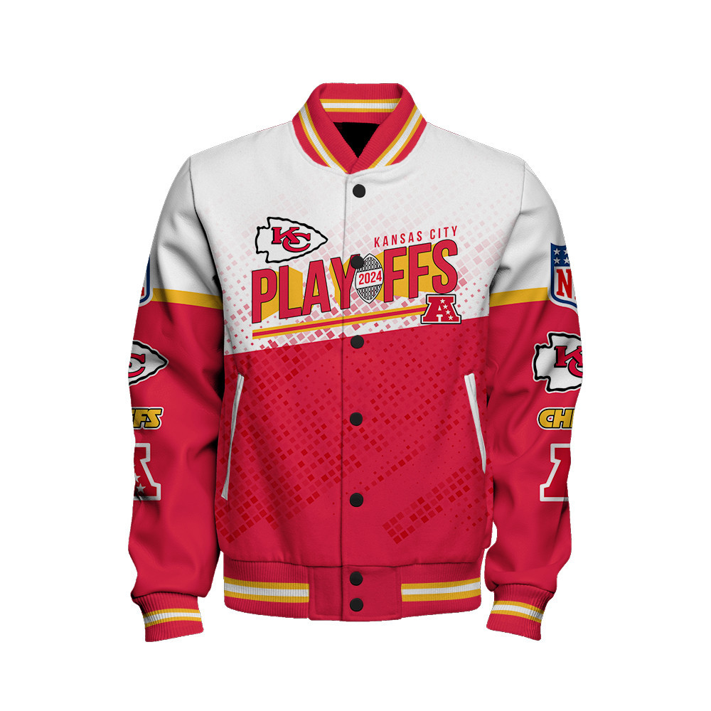 Kansas City Chiefs Football - Immortal Glory Unisex Varsity Jacket - Famjoys Kansas City Chiefs Football - Immortal Glory Unisex Varsity Jacket - Famjoys