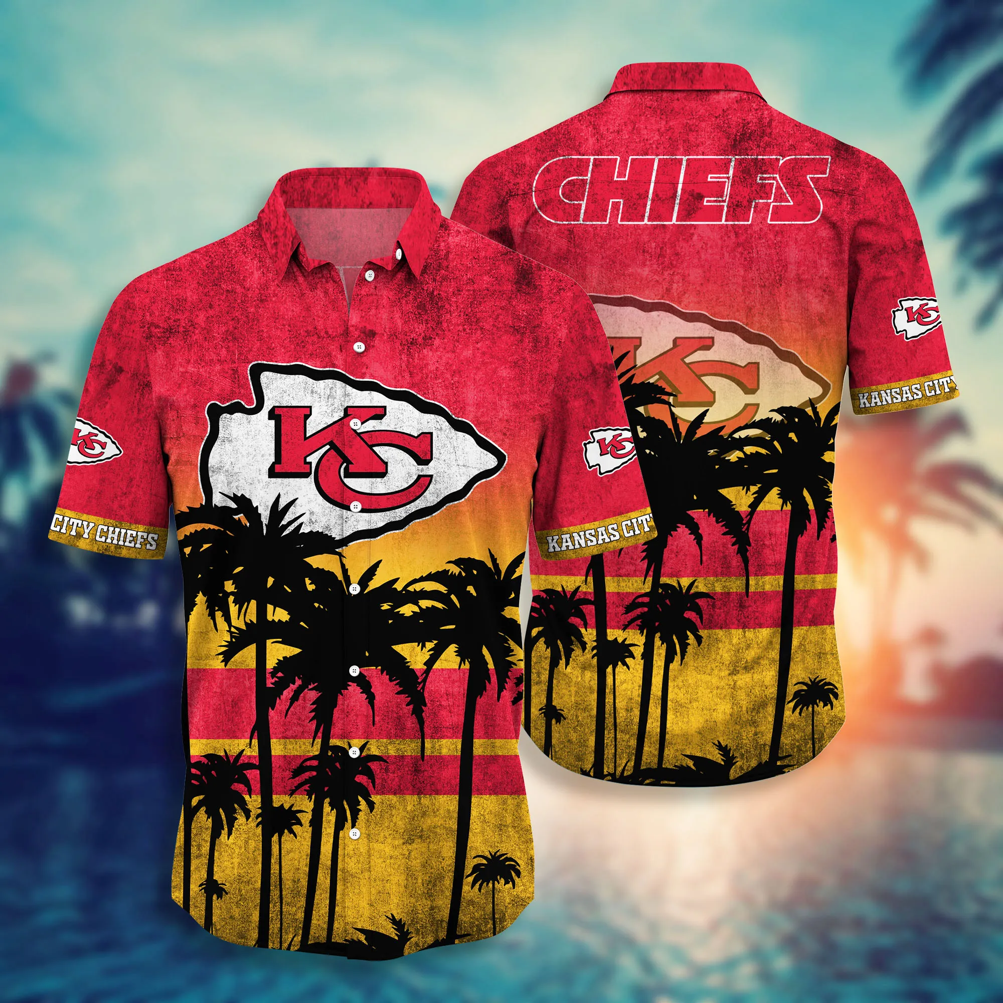 Kansas City Chiefs Hawaii Shirt Short Style Hot Trending Summer - Famjoys Kansas City Chiefs Hawaii Shirt Short Style Hot Trending Summer - Famjoys