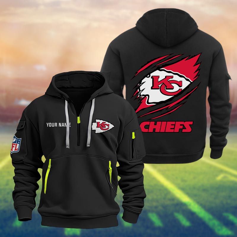 Kansas City Chiefs Heavy Hoodie - Famjoys Kansas City Chiefs Heavy Hoodie - Famjoys