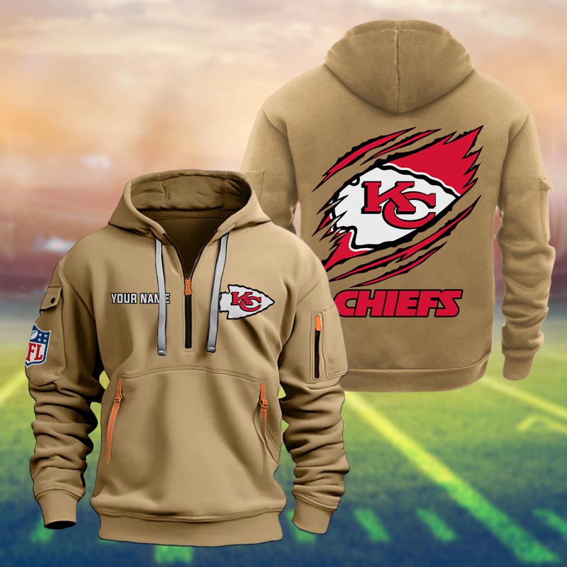 Kansas City Chiefs Heavy Hoodie - Famjoys Kansas City Chiefs Heavy Hoodie - Famjoys