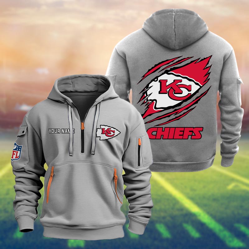 Kansas City Chiefs Heavy Hoodie - Famjoys Kansas City Chiefs Heavy Hoodie - Famjoys