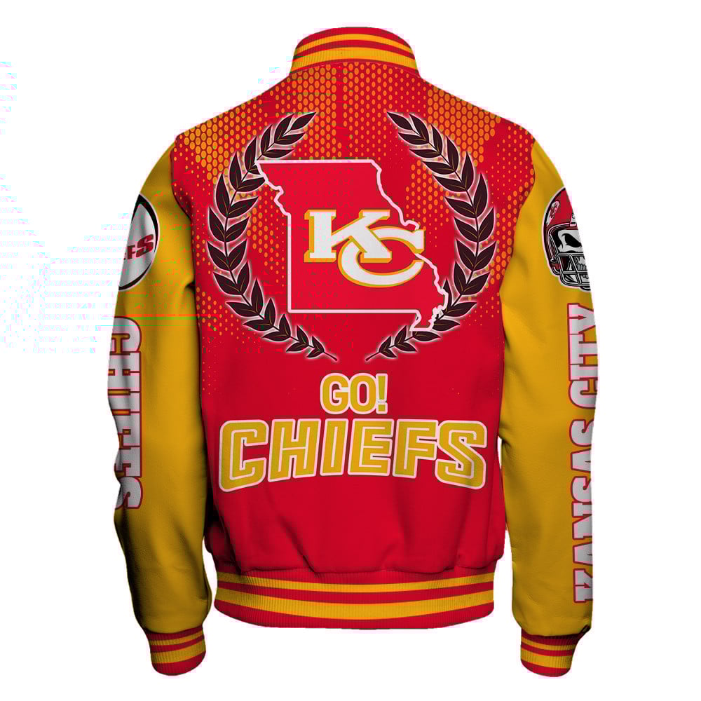 Kansas City Chiefs LVIII We Are Chiefs Varsity Jacket - Famjoys Kansas City Chiefs LVIII We Are Chiefs Varsity Jacket - Famjoys