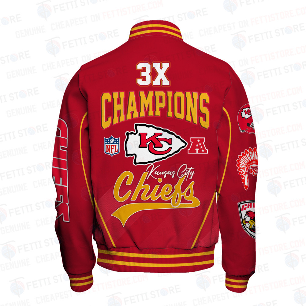 Kansas City Chiefs National Football League Champions Varsity Jacket - Famjoys Kansas City Chiefs National Football League Champions Varsity Jacket - Famjoys