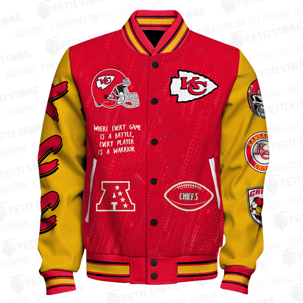 Kansas City Chiefs National Football League Unisex Varsity Jacket SFAT V5 - Famjoys Kansas City Chiefs National Football League Unisex Varsity Jacket SFAT V5 - Famjoys