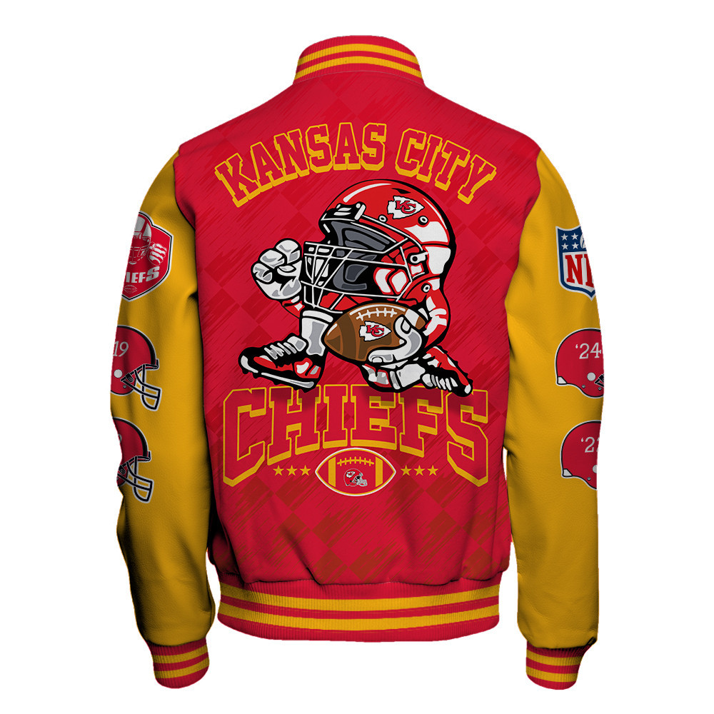 Kansas City Chiefs National Football League Unisex Varsity Jacket SFAT V7 - Famjoys Kansas City Chiefs National Football League Unisex Varsity Jacket SFAT V7 - Famjoys