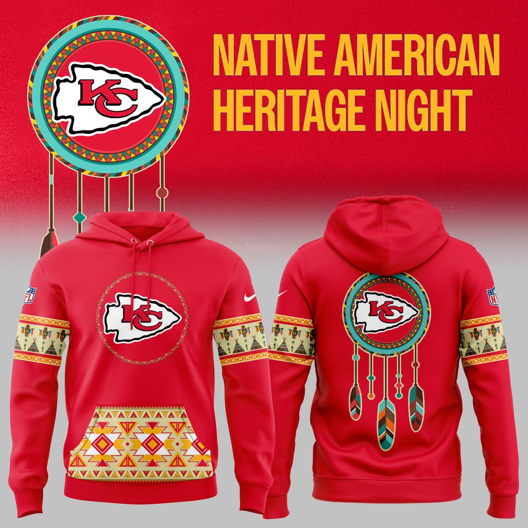 Kansas City Chiefs Native American Heritage Hoodie - Famjoys Kansas City Chiefs Native American Heritage Hoodie - Famjoys