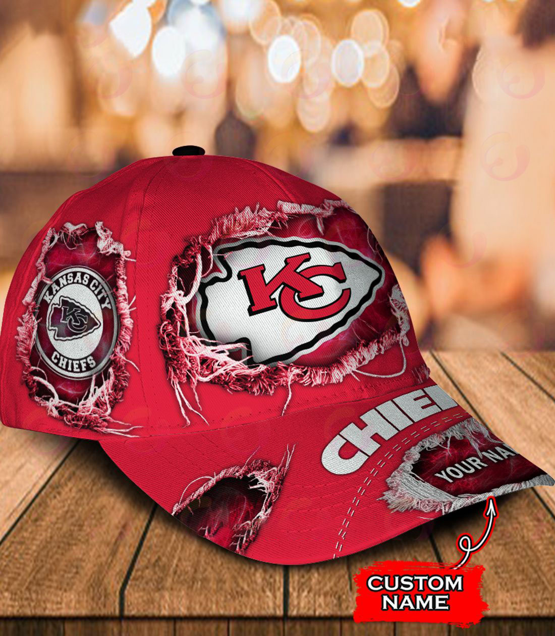 Kansas City Chiefs-Personalized Classic Cap-V2 - Famjoys Kansas City Chiefs-Personalized Classic Cap-V2 - Famjoys