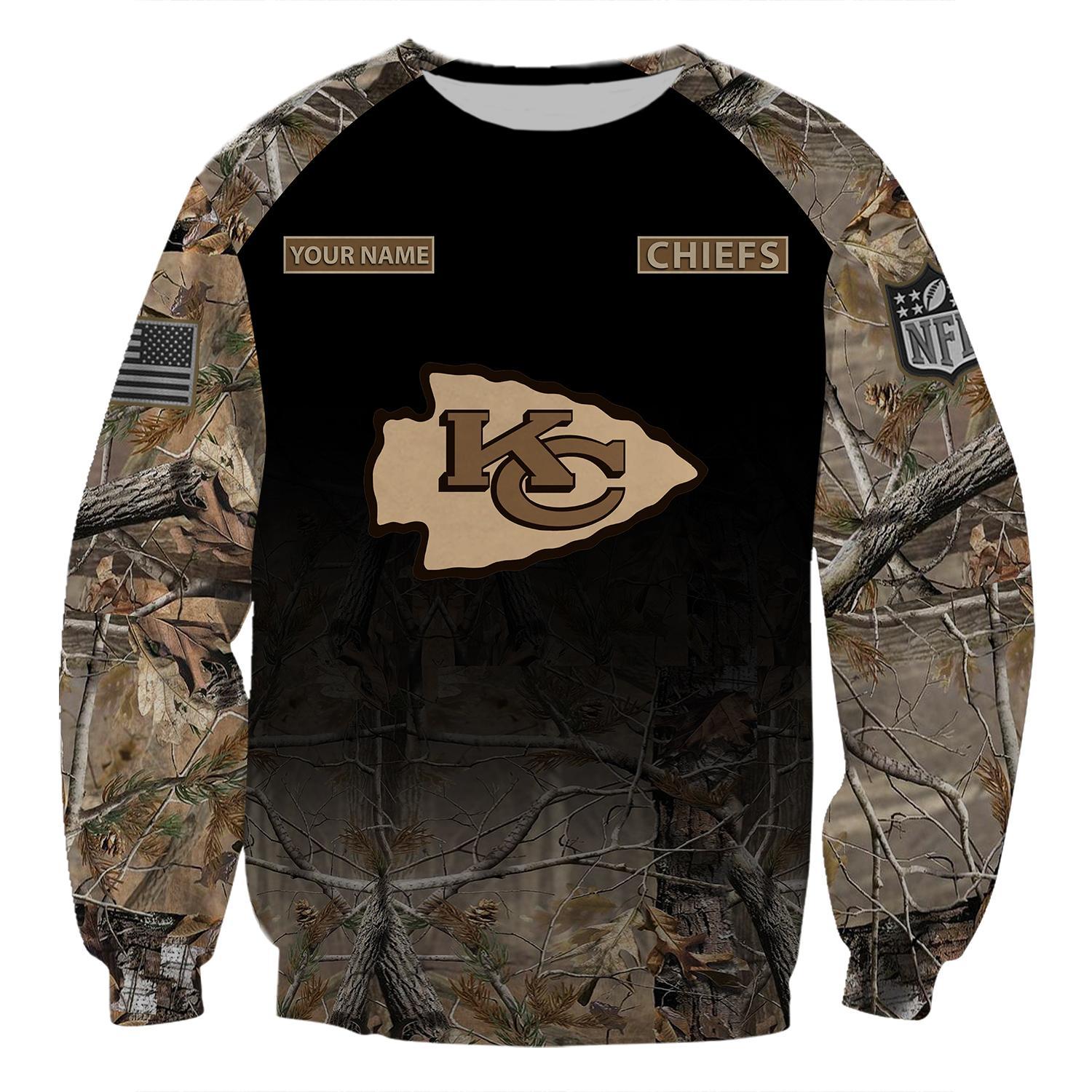 Kansas City Chiefs Personalized Hunting Camo Hoodie,T-Shirt, Sweatshirt, Zipper - Famjoys Kansas City Chiefs Personalized Hunting Camo Hoodie,T-Shirt, Sweatshirt, Zipper - Famjoys