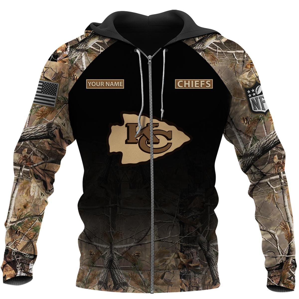 Kansas City Chiefs Personalized Hunting Camo Hoodie,T-Shirt, Sweatshirt, Zipper - Famjoys Kansas City Chiefs Personalized Hunting Camo Hoodie,T-Shirt, Sweatshirt, Zipper - Famjoys