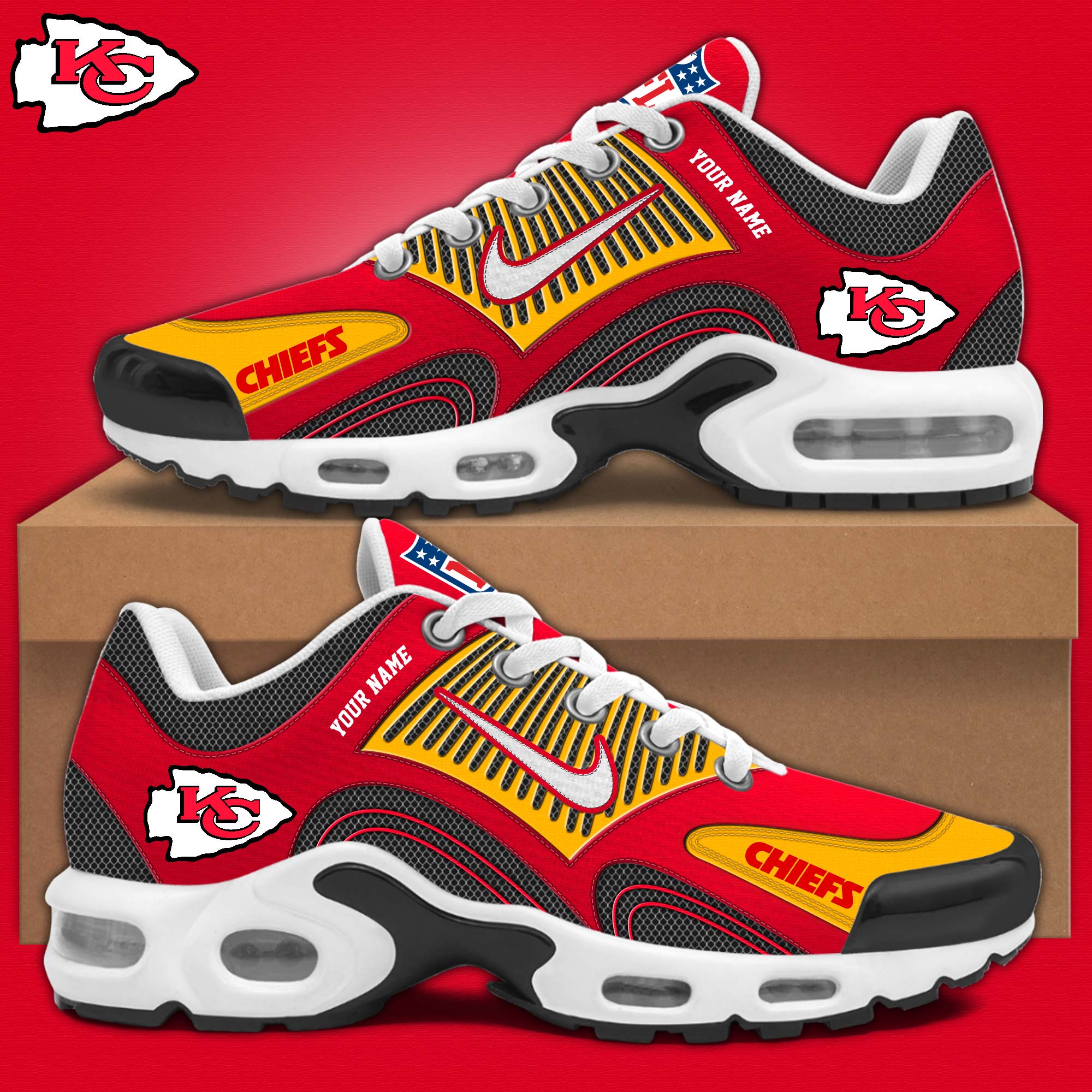 Kansas City Chiefs Personalized Shoes - Famjoys Kansas City Chiefs Personalized Shoes - Famjoys