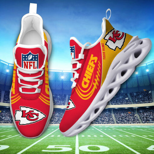 Kansas City Chiefs Shoes Custom Max Soul Luxury V06 - Famjoys Kansas City Chiefs Shoes Custom Max Soul Luxury V06 - Famjoys