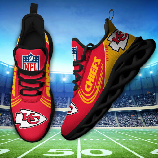 Kansas City Chiefs Shoes Custom Max Soul Luxury V06 - Famjoys Kansas City Chiefs Shoes Custom Max Soul Luxury V06 - Famjoys