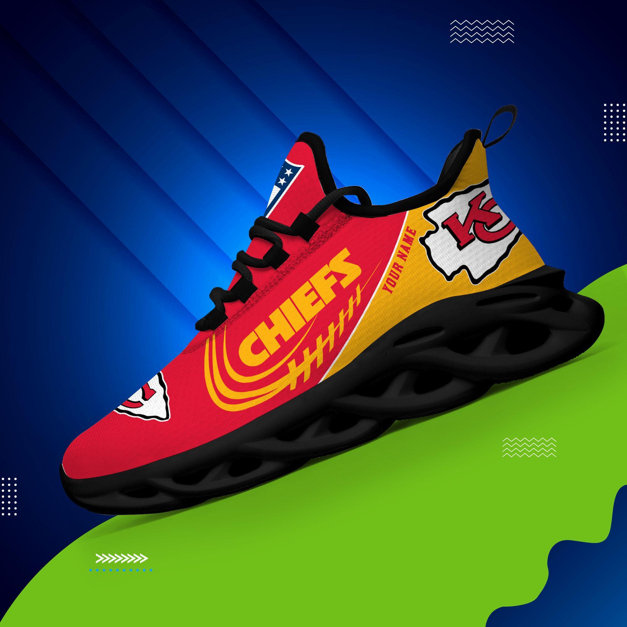 Kansas City Chiefs Shoes Custom Max Soul Luxury V06 - Famjoys Kansas City Chiefs Shoes Custom Max Soul Luxury V06 - Famjoys