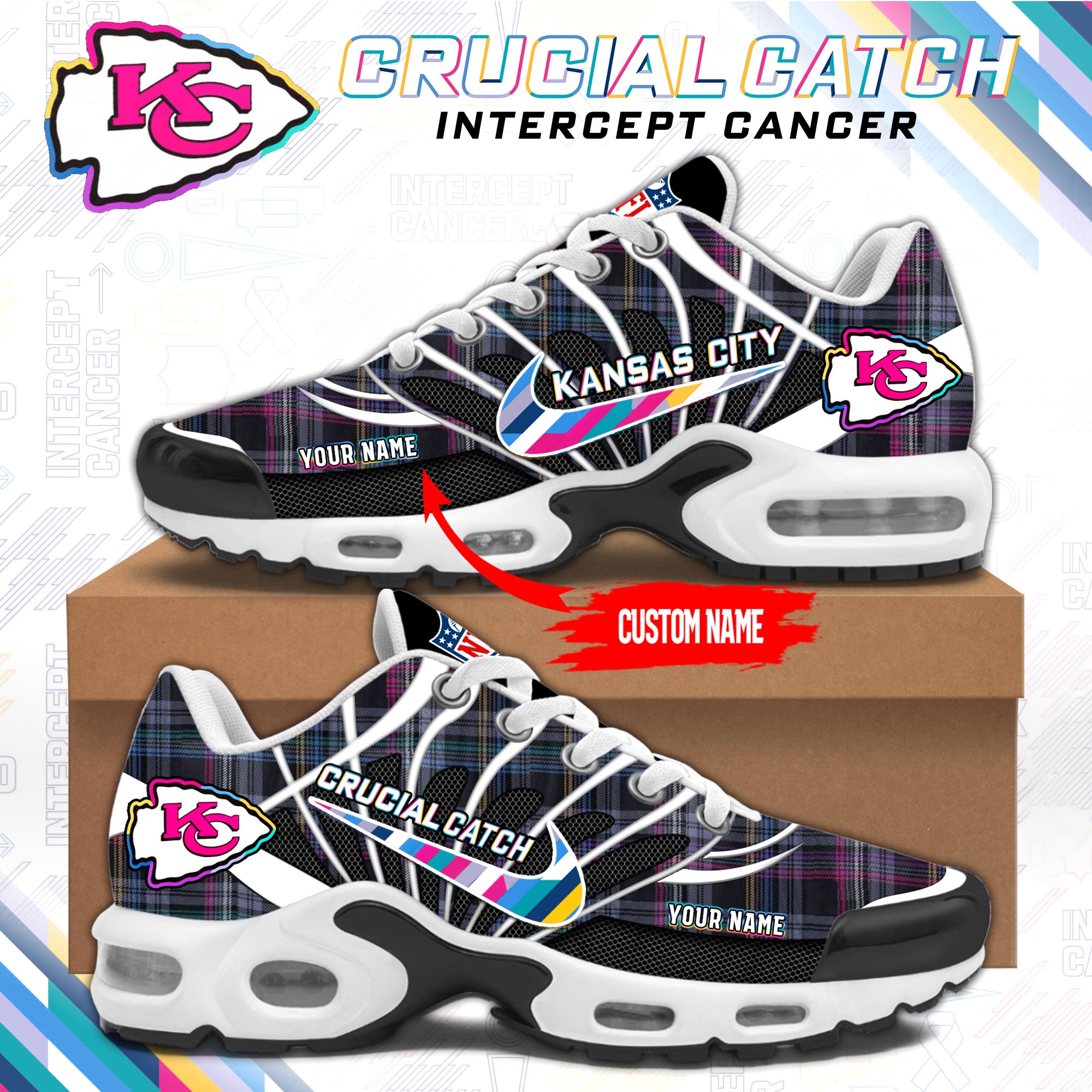 Kansas City Chiefs Sneaker s - Famjoys Kansas City Chiefs Sneaker s - Famjoys