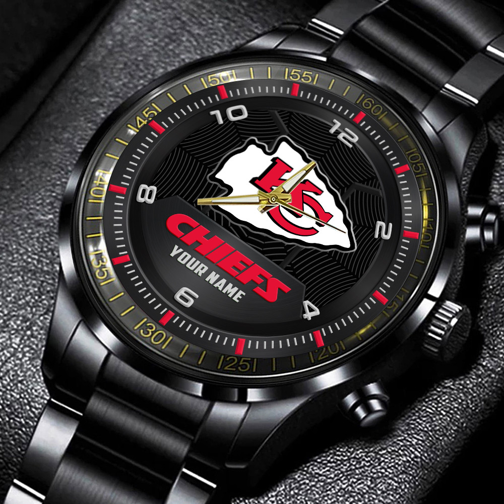 Kansas City Chiefs Stainless Steel Watch - Famjoys Kansas City Chiefs Stainless Steel Watch - Famjoys