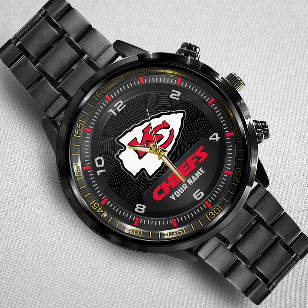 Kansas City Chiefs Stainless Steel Watch - Famjoys Kansas City Chiefs Stainless Steel Watch - Famjoys