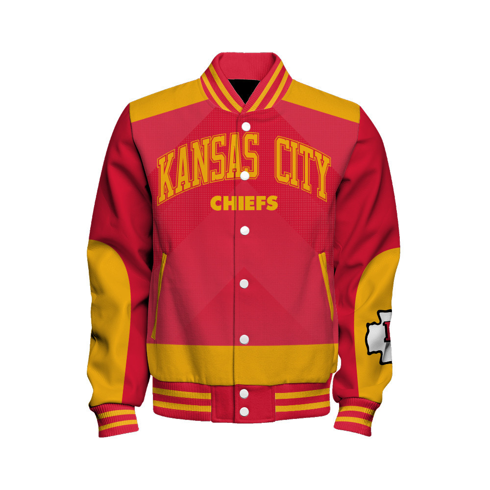 Kansas City Chiefs - Stay Ahead Of The Trend Unisex Varsity Jacket - Famjoys Kansas City Chiefs - Stay Ahead Of The Trend Unisex Varsity Jacket - Famjoys