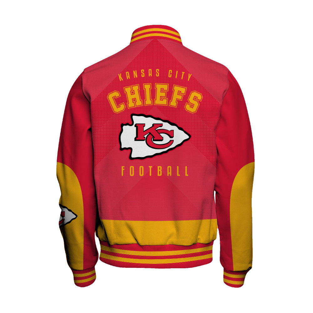 Kansas City Chiefs - Stay Ahead Of The Trend Unisex Varsity Jacket - Famjoys Kansas City Chiefs - Stay Ahead Of The Trend Unisex Varsity Jacket - Famjoys
