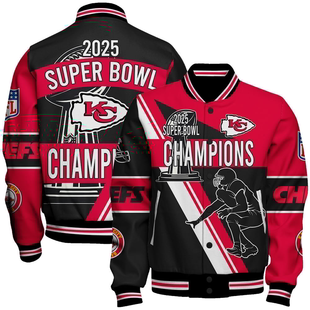 Kansas City Chiefs Super Bowl Champions The Story Is Far From Over Varsity Jacket - Famjoys Kansas City Chiefs Super Bowl Champions The Story Is Far From Over Varsity Jacket - Famjoys