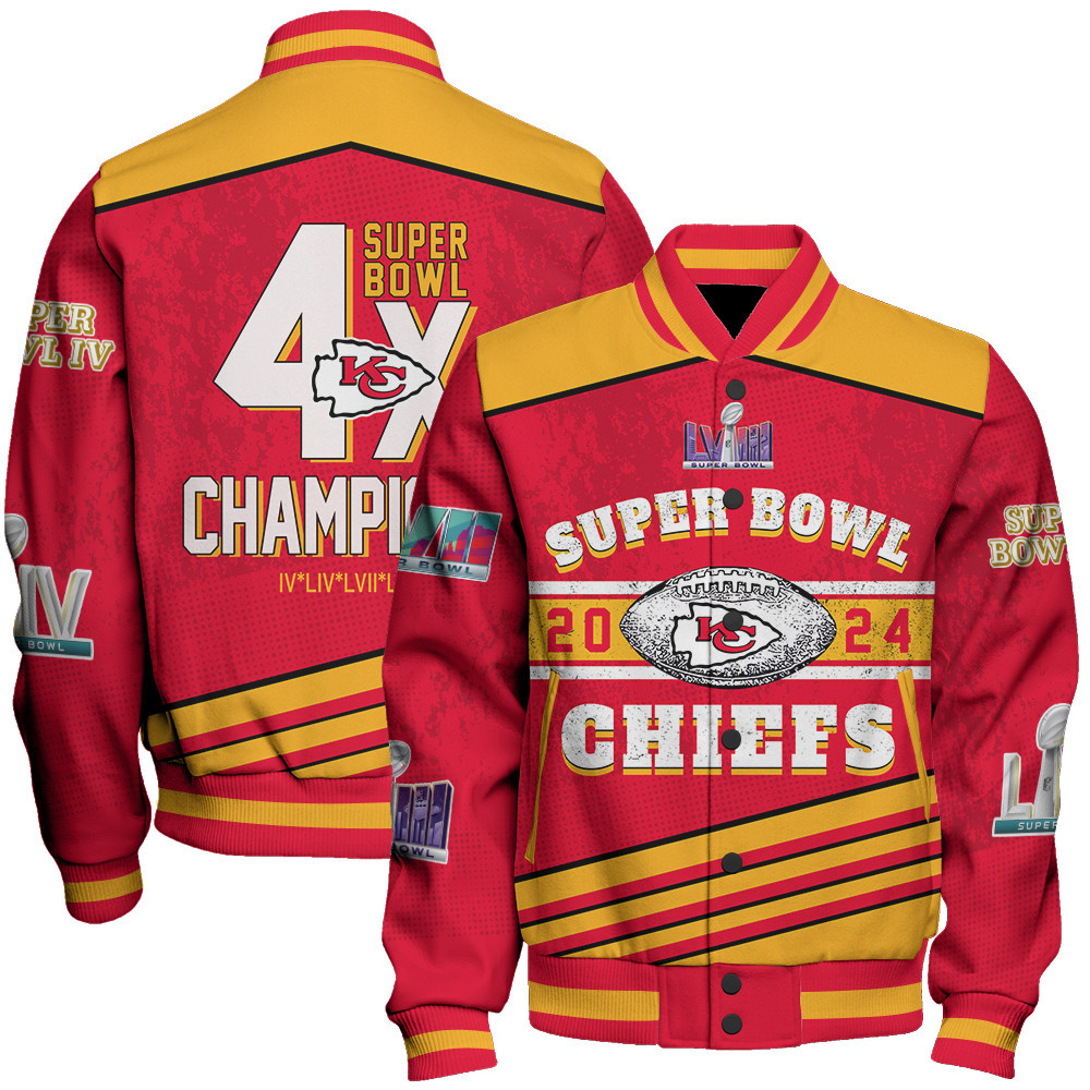 Kansas City Chiefs Super Bowl Champions Unisex Varsity Jacket SFAT V17 - Famjoys Kansas City Chiefs Super Bowl Champions Unisex Varsity Jacket SFAT V17 - Famjoys