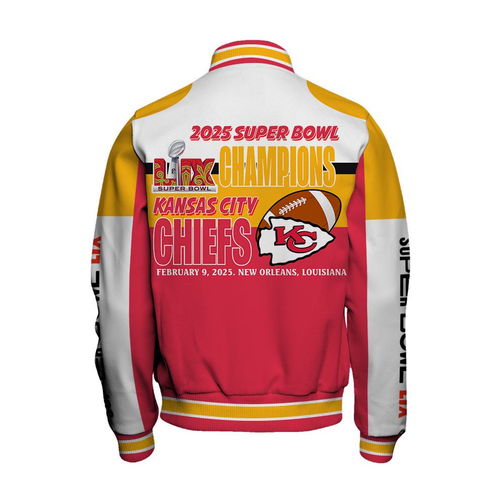 Kansas City Chiefs Super Bowl LIX 2025 Winning Spirit Varsity Jacket - Famjoys Kansas City Chiefs Super Bowl LIX 2025 Winning Spirit Varsity Jacket - Famjoys