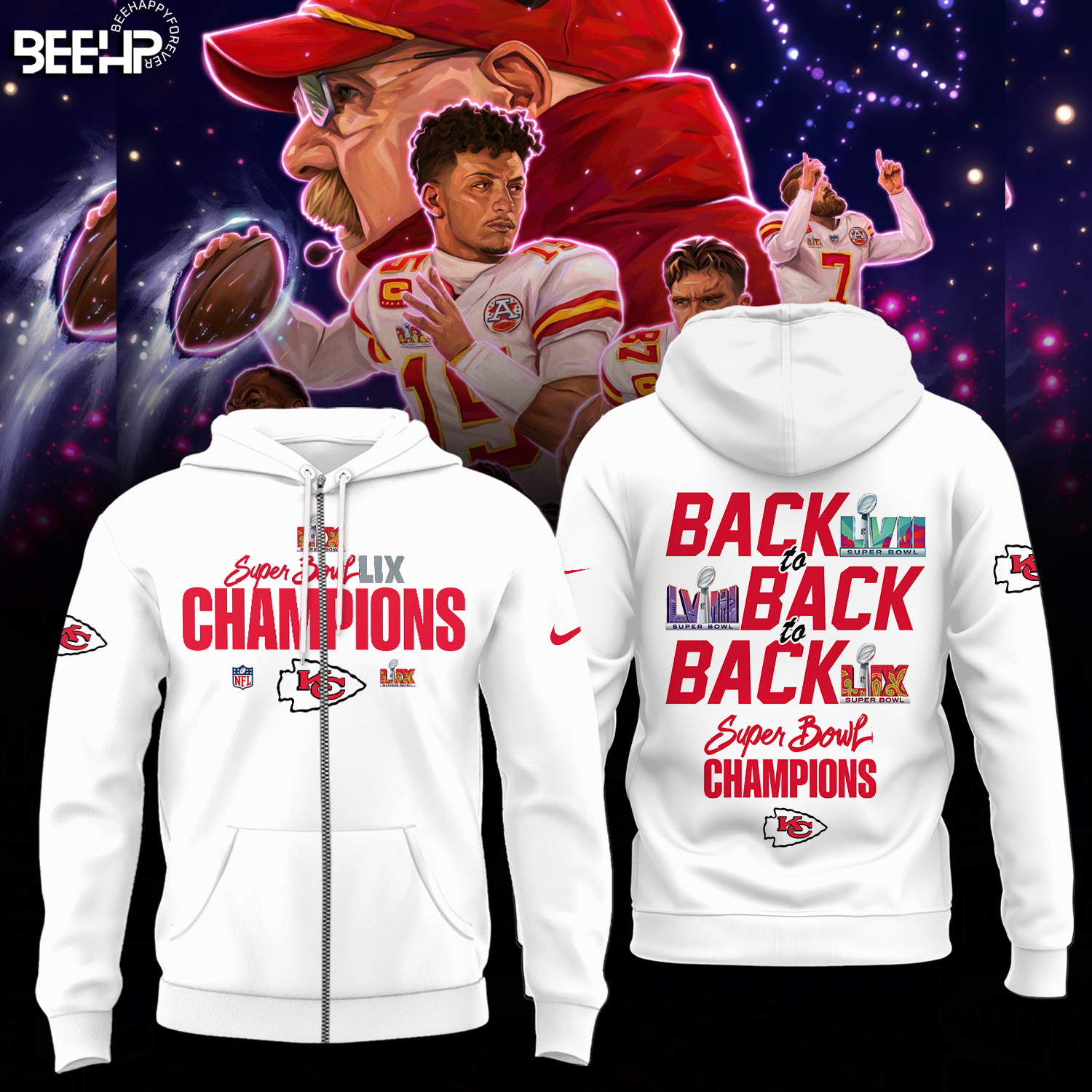 Kansas City Chiefs Super Bowl LIX Champions Shirt - Famjoys Kansas City Chiefs Super Bowl LIX Champions Shirt - Famjoys