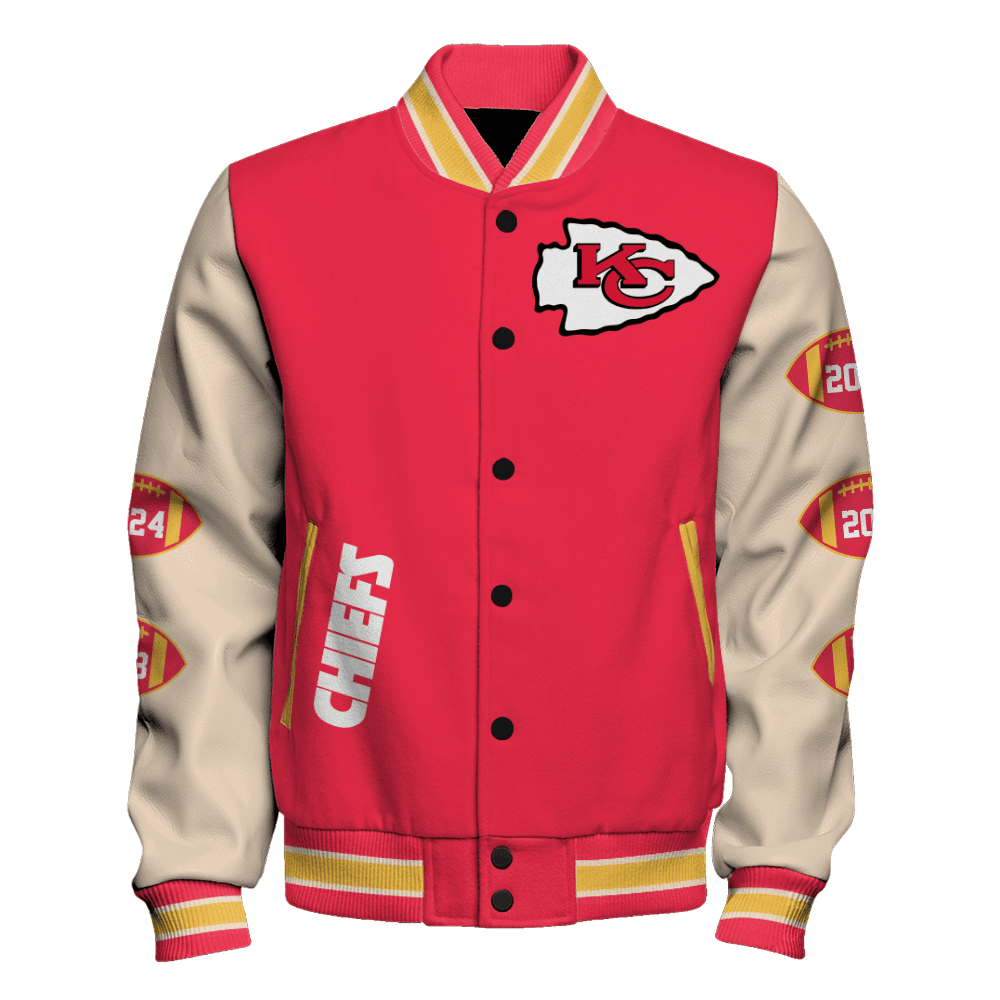Kansas City Chiefs Super Bowl LIX Champions Where Champions Are Made Varsity Jacket - Famjoys Kansas City Chiefs Super Bowl LIX Champions Where Champions Are Made Varsity Jacket - Famjoys