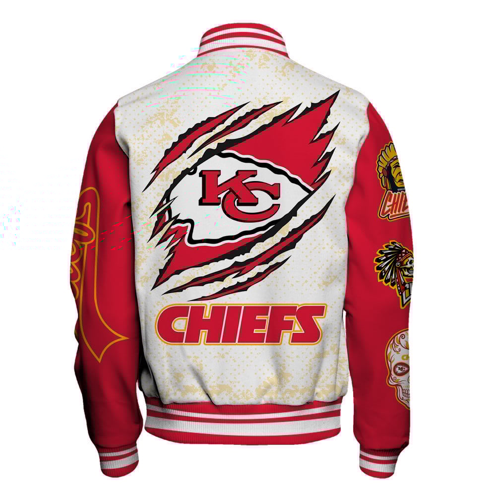 Kansas City Chiefs Team Logo Unisex Varsity Jacket SFAT V24 - Famjoys Kansas City Chiefs Team Logo Unisex Varsity Jacket SFAT V24 - Famjoys