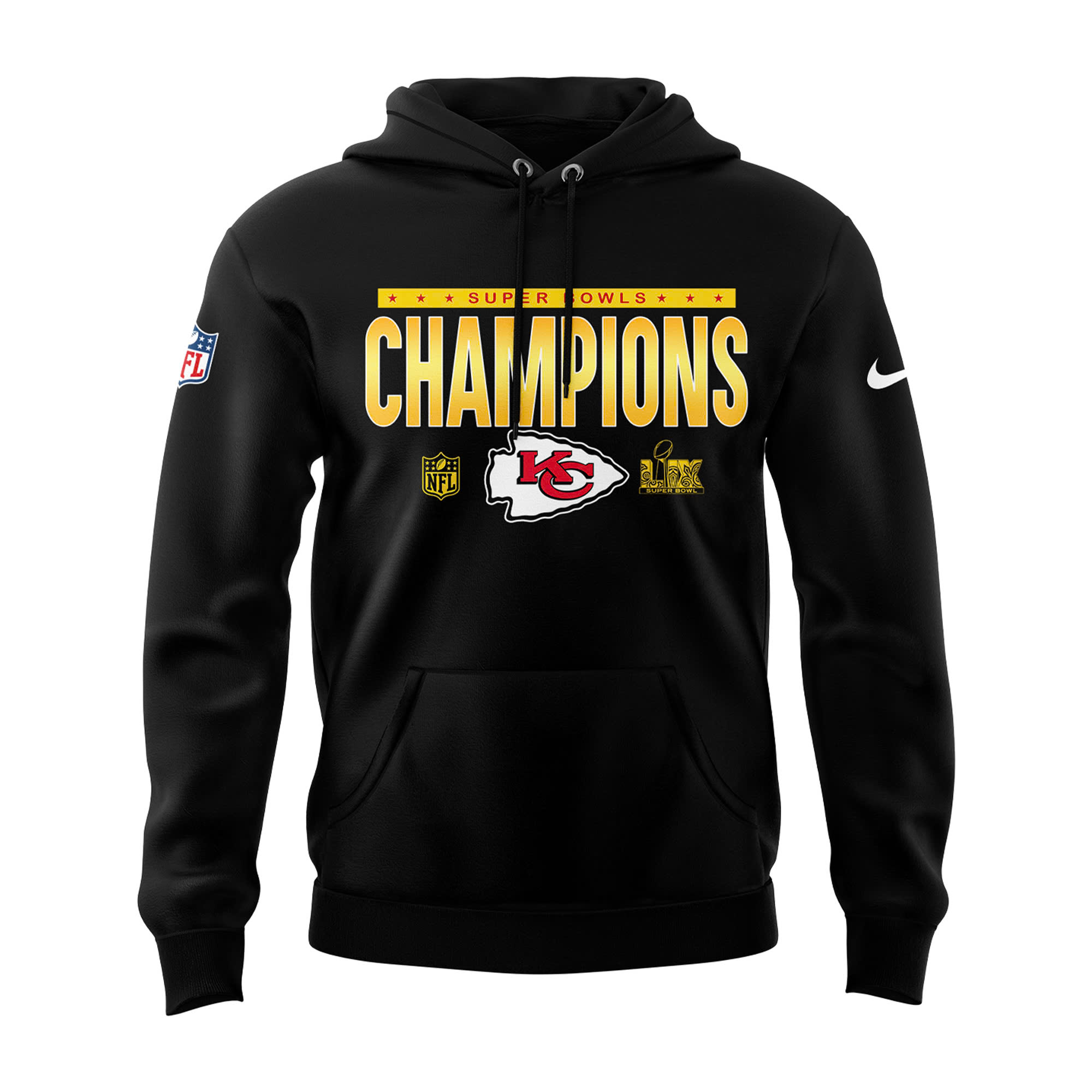 Kansas City Chiefs x 2025 Super Bowl Champions Premium Pullover Hoodie - Famjoys Kansas City Chiefs x 2025 Super Bowl Champions Premium Pullover Hoodie - Famjoys