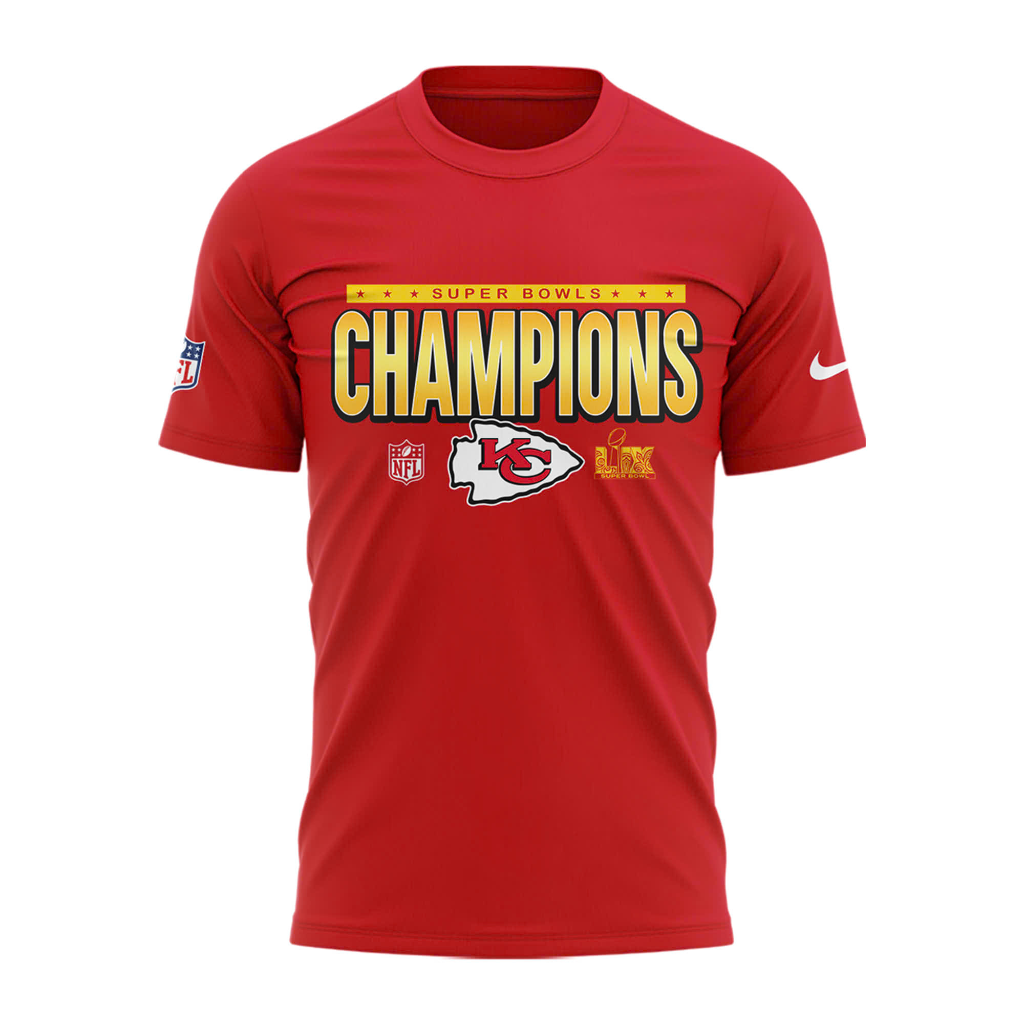 Kansas City Chiefs x 2025 Super Bowl Champions Premium Tee - Famjoys Kansas City Chiefs x 2025 Super Bowl Champions Premium Tee - Famjoys