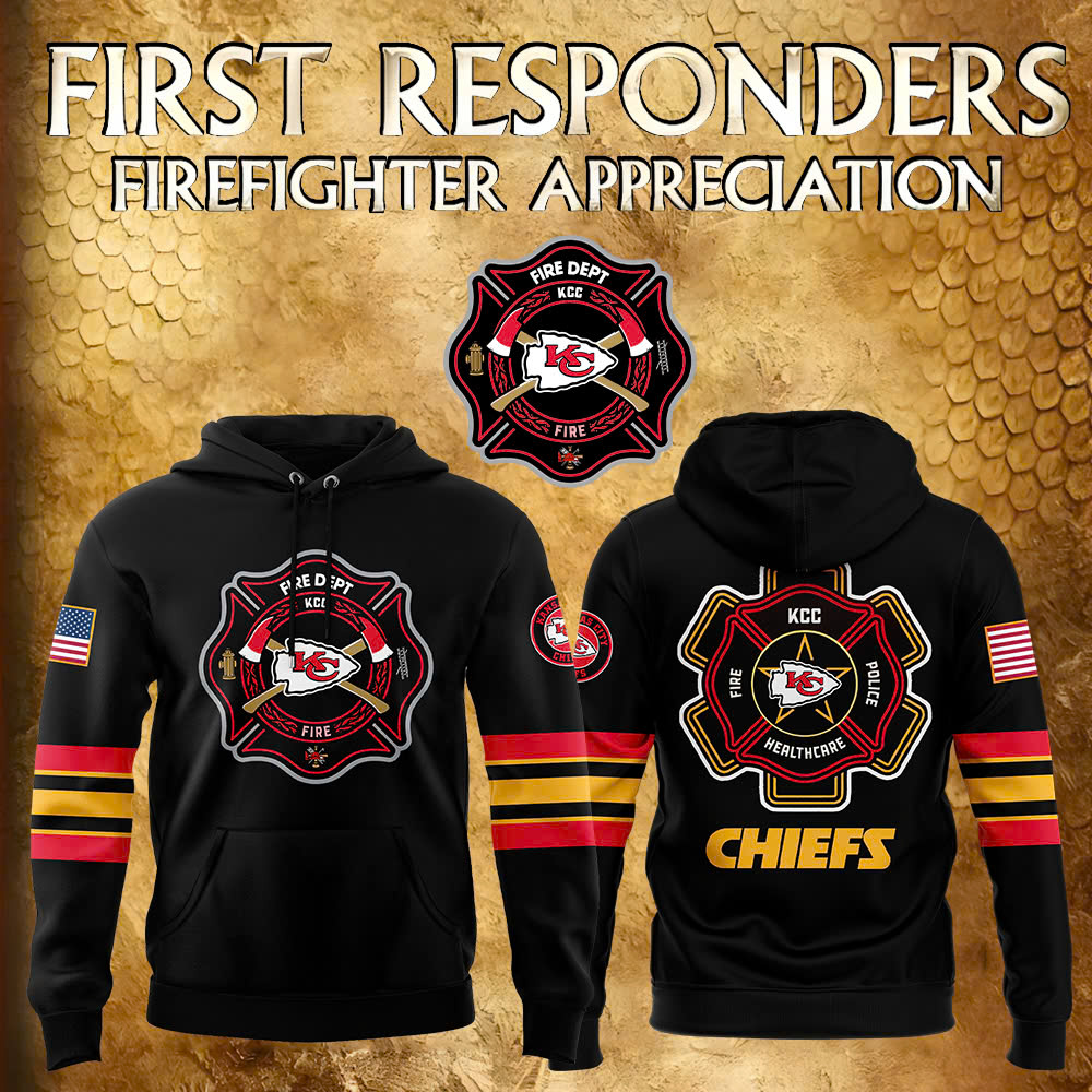 Kansas City Chiefs x Firefighter Appreciation Night Premium Pullover Hoodie - Famjoys Kansas City Chiefs x Firefighter Appreciation Night Premium Pullover Hoodie - Famjoys