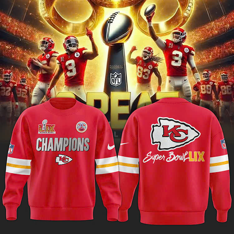 Kansas City Chiefs x Super Bowl LIX Hoodie 2025 Sweatershirt - Famjoys Kansas City Chiefs x Super Bowl LIX Hoodie 2025 Sweatershirt - Famjoys