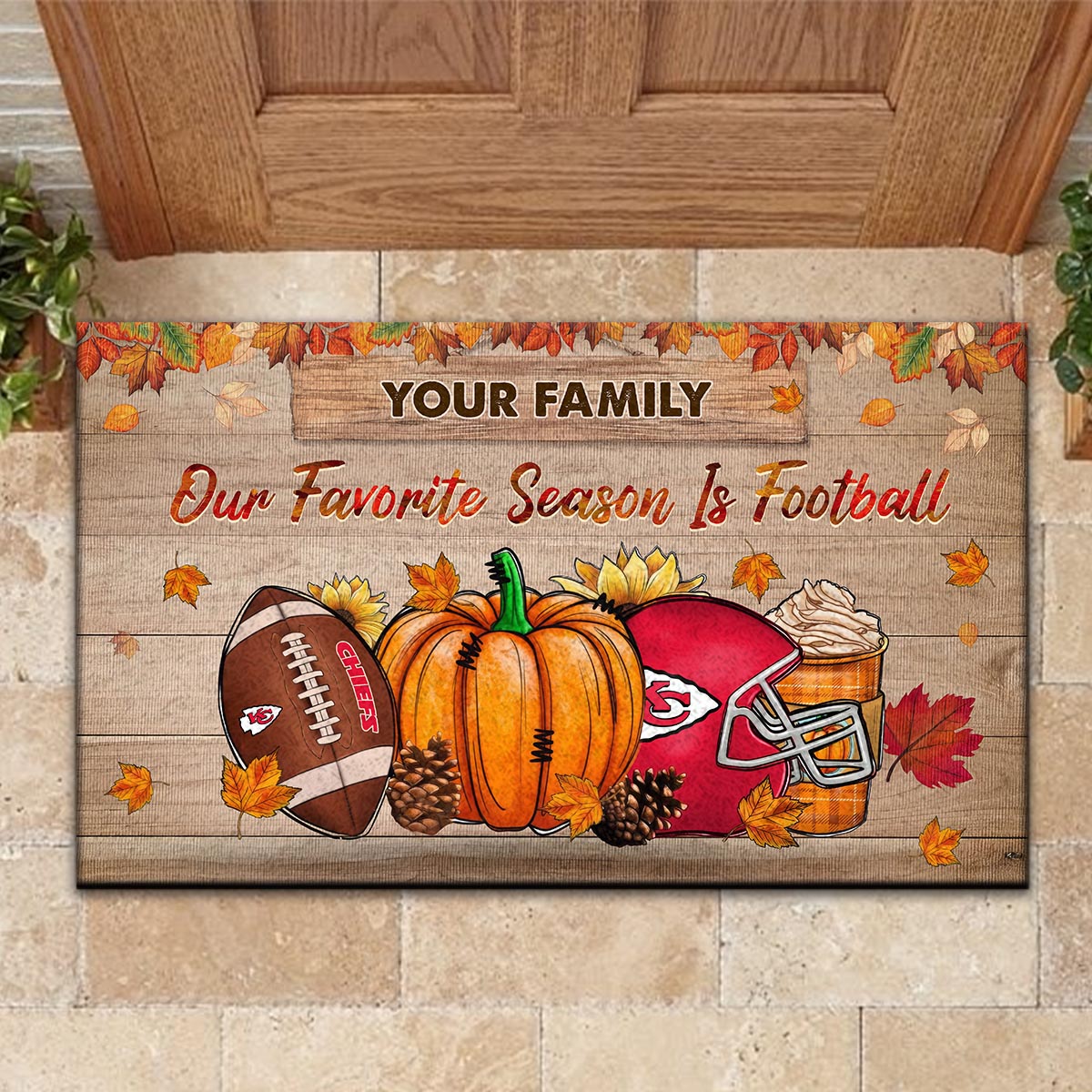 Kansas City ChiefsOur Favorite Season is Football Doormat - Famjoys Kansas City ChiefsOur Favorite Season is Football Doormat - Famjoys