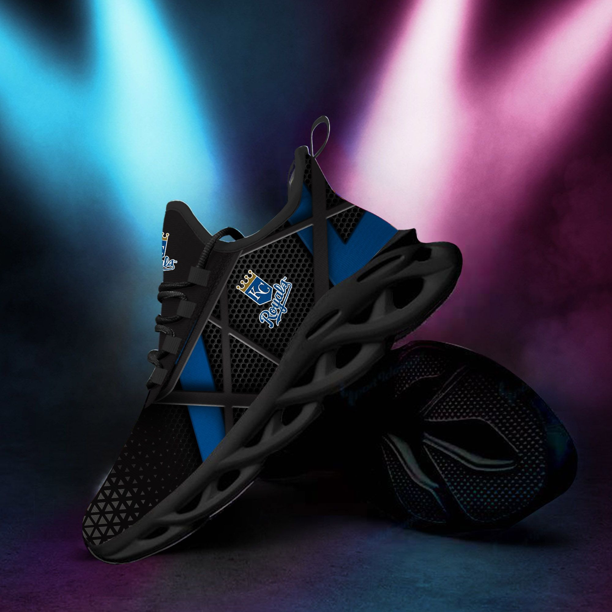 Kansas City Royals Max Soul Sneakers Shoes - Famjoys Kansas City Royals Max Soul Sneakers Shoes - Famjoys