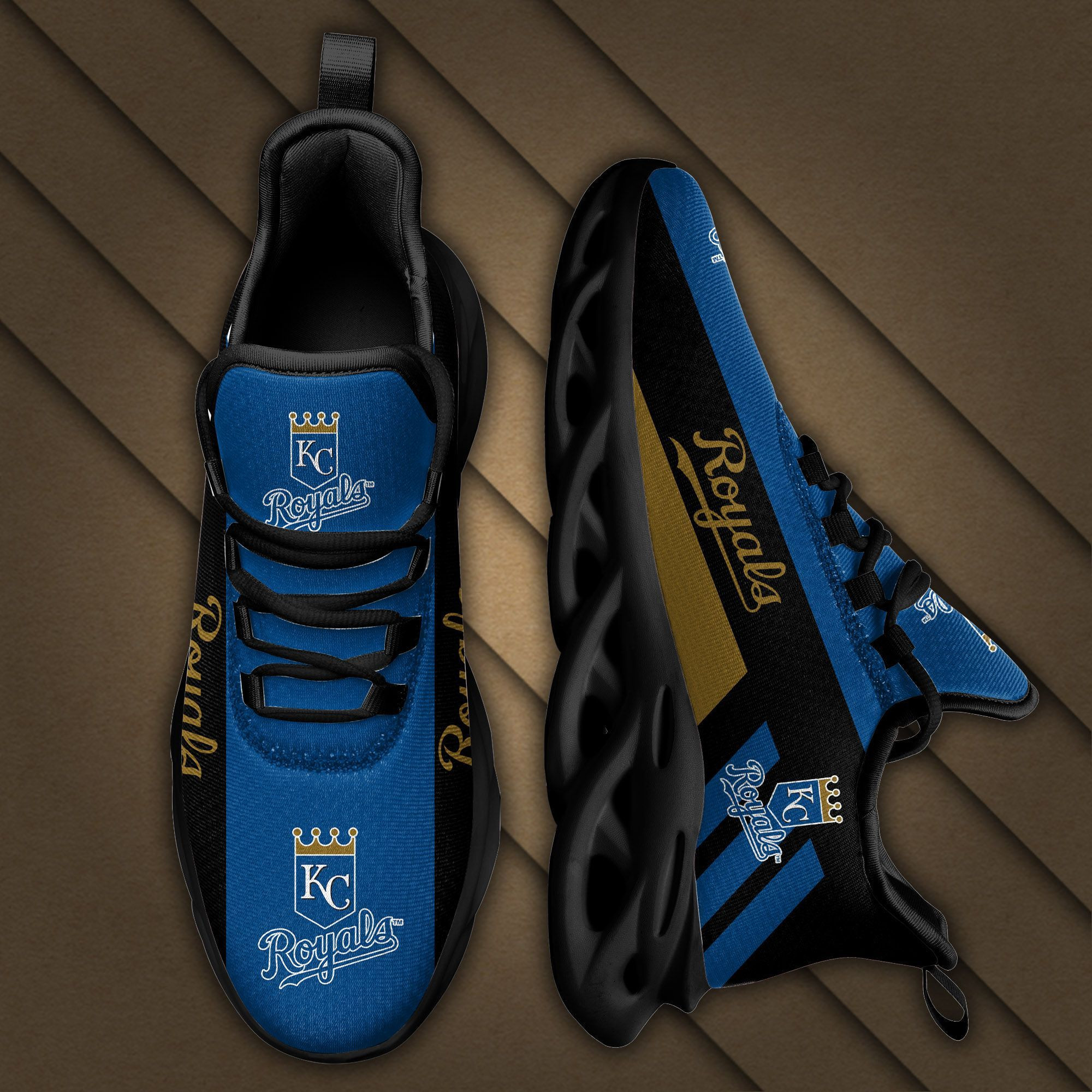 Kansas City Royals Max Soul Sneakers Shoes - Famjoys Kansas City Royals Max Soul Sneakers Shoes - Famjoys