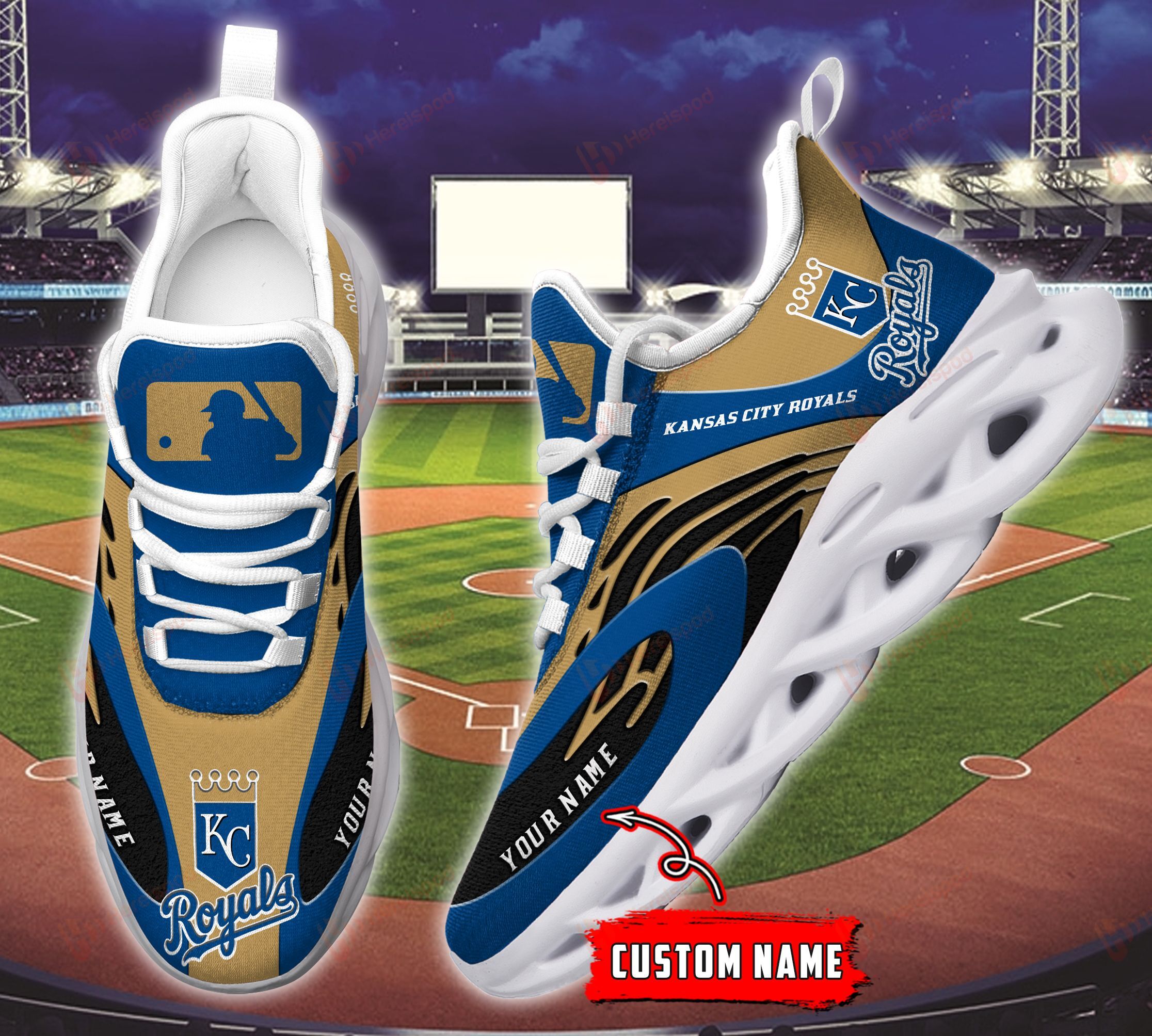 Kansas City Royals Personalized Max Soul Shoes THSM521100406 - Famjoys Kansas City Royals Personalized Max Soul Shoes THSM521100406 - Famjoys