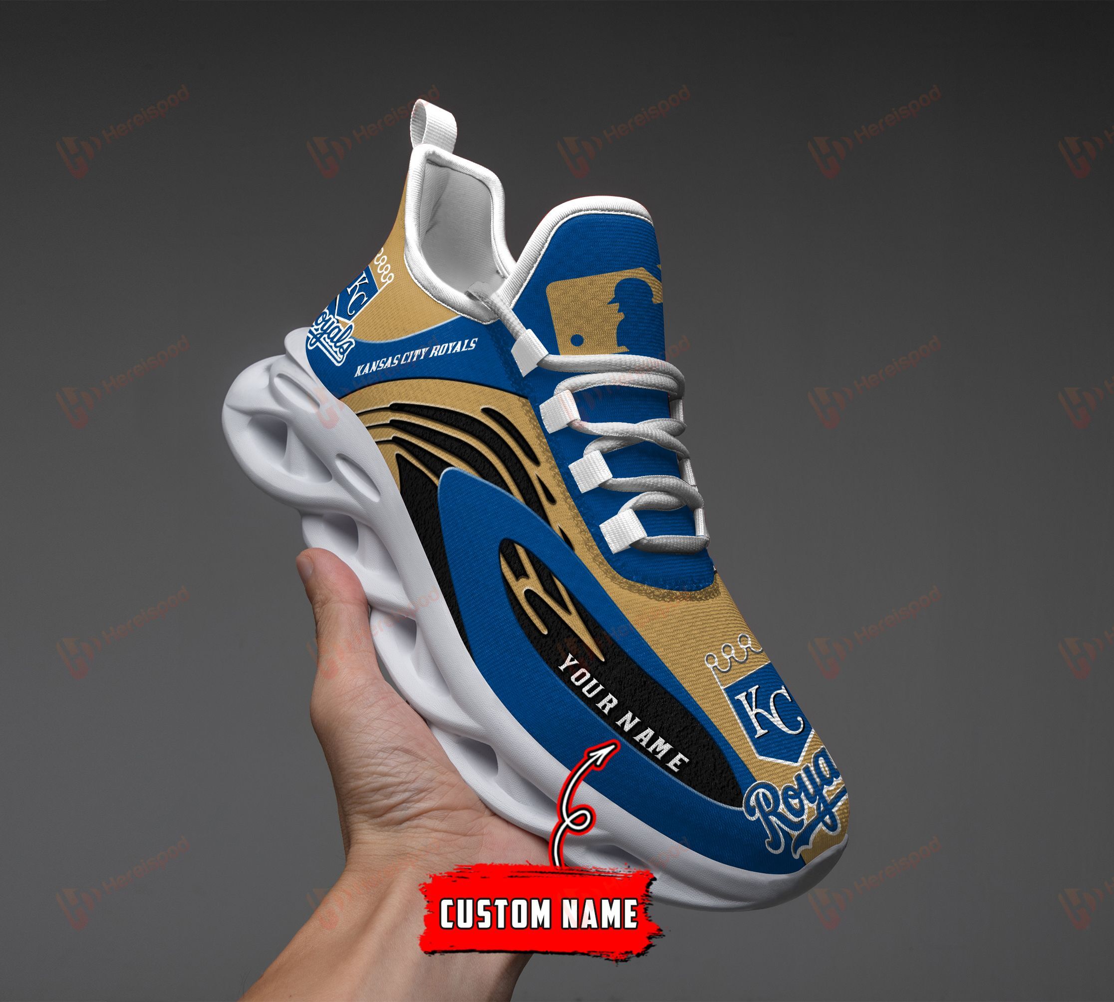 Kansas City Royals Personalized Max Soul Shoes THSM521100406 - Famjoys Kansas City Royals Personalized Max Soul Shoes THSM521100406 - Famjoys