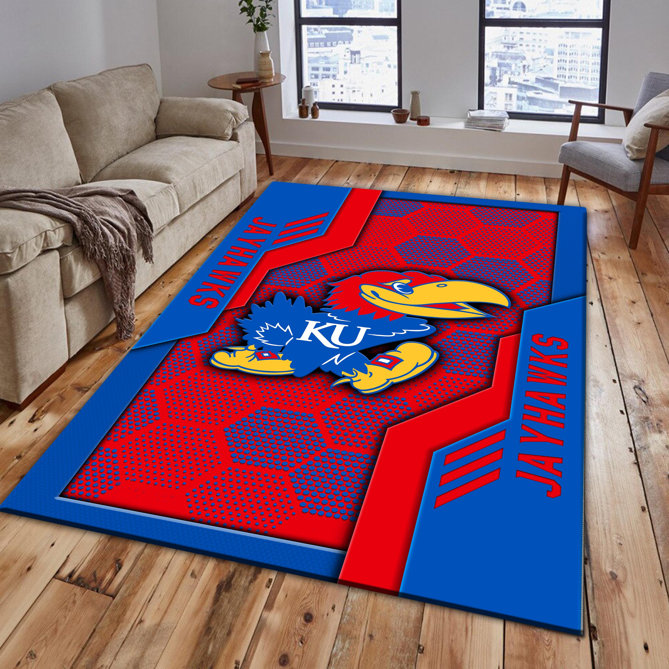Kansas Jayhawks Area Rugs 3730 - Famjoys Kansas Jayhawks Area Rugs 3730 - Famjoys