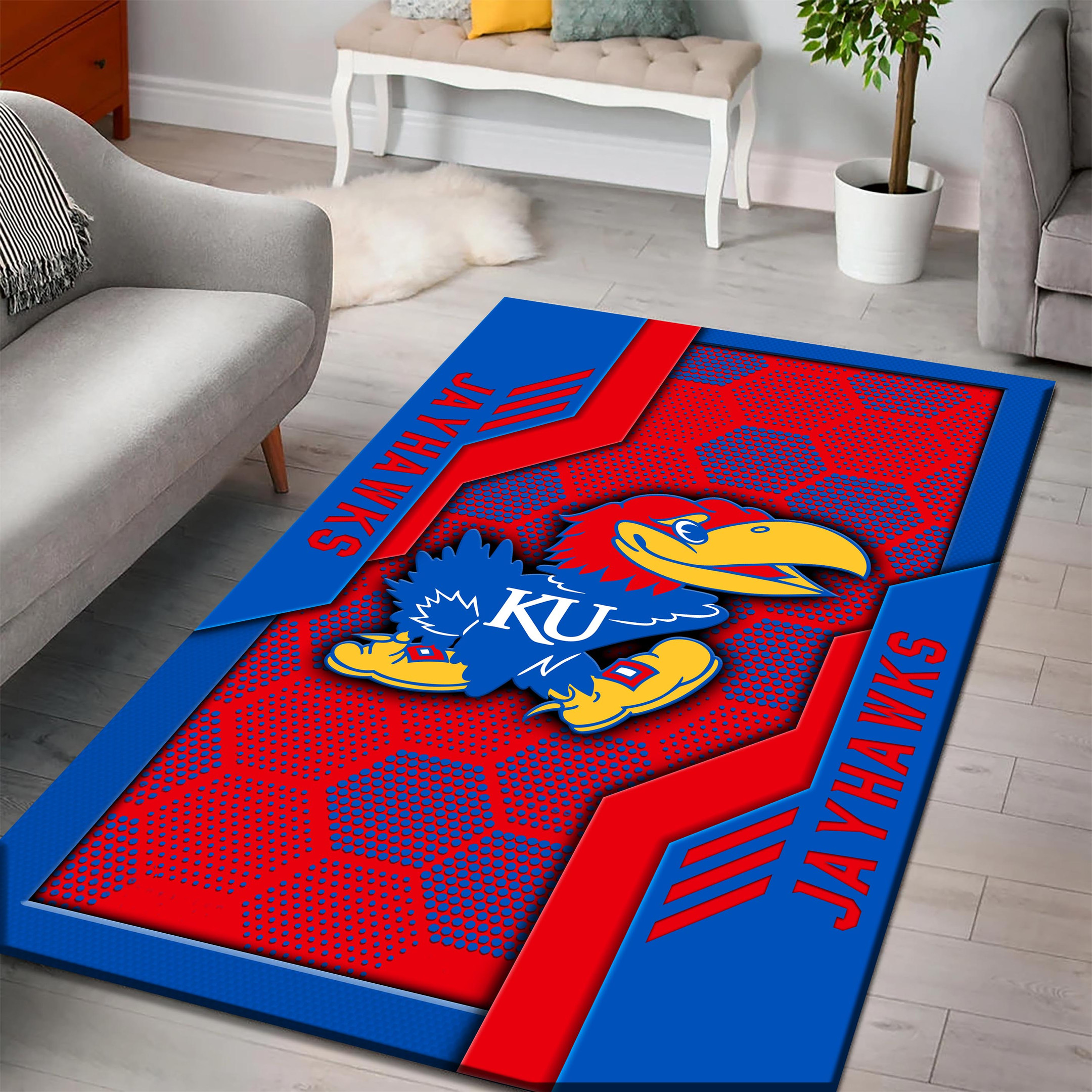 Kansas Jayhawks Area Rugs 3730 - Famjoys Kansas Jayhawks Area Rugs 3730 - Famjoys