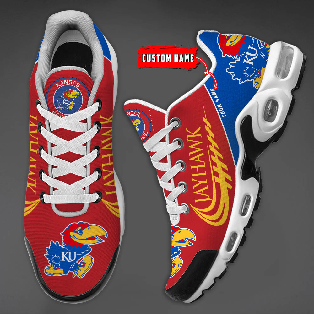 Kansas Jayhawks Custom Name TN Shoes DS001 - Famjoys Kansas Jayhawks Custom Name TN Shoes DS001 - Famjoys