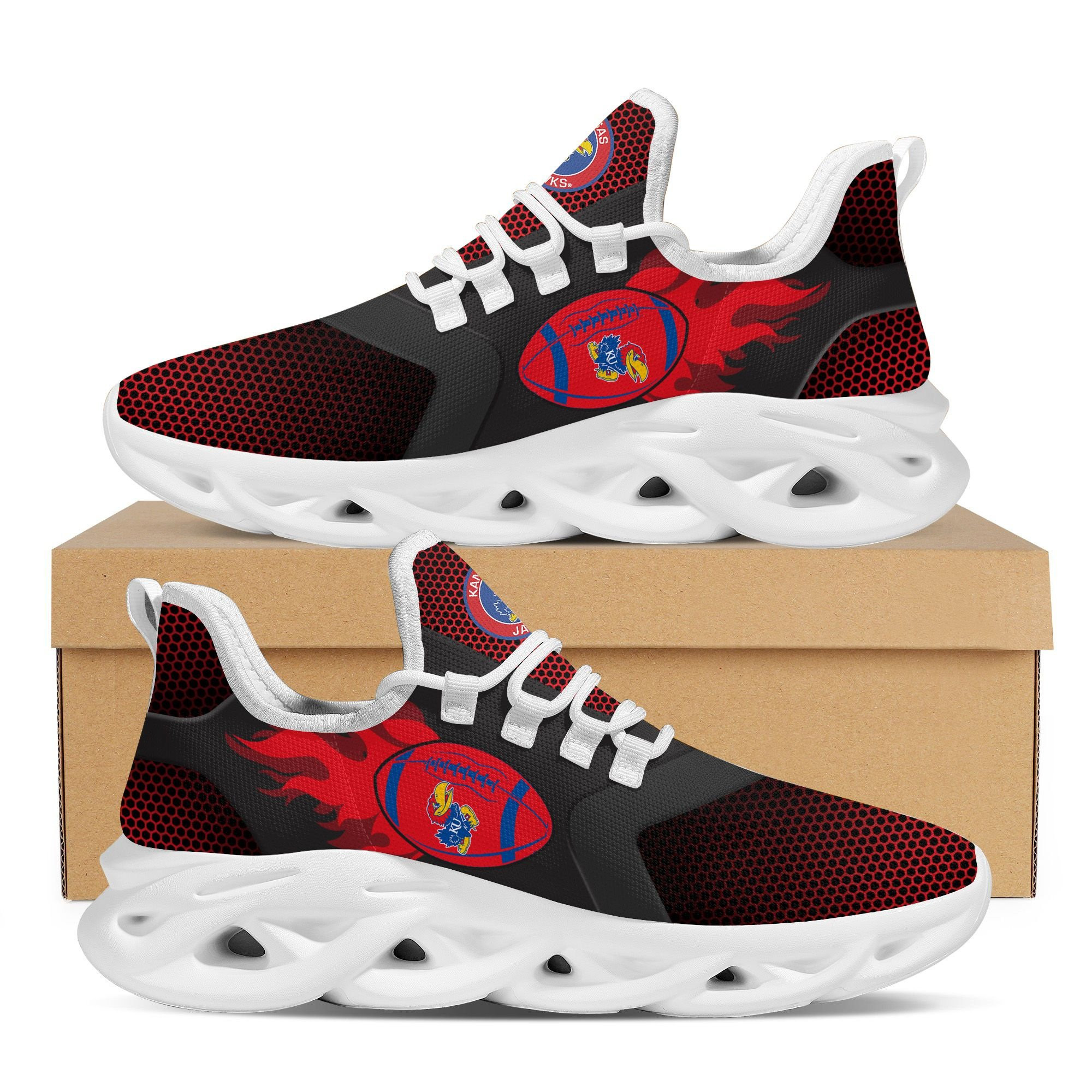 Kansas Jayhawks Fire Ball Max Soul - Famjoys Kansas Jayhawks Fire Ball Max Soul - Famjoys