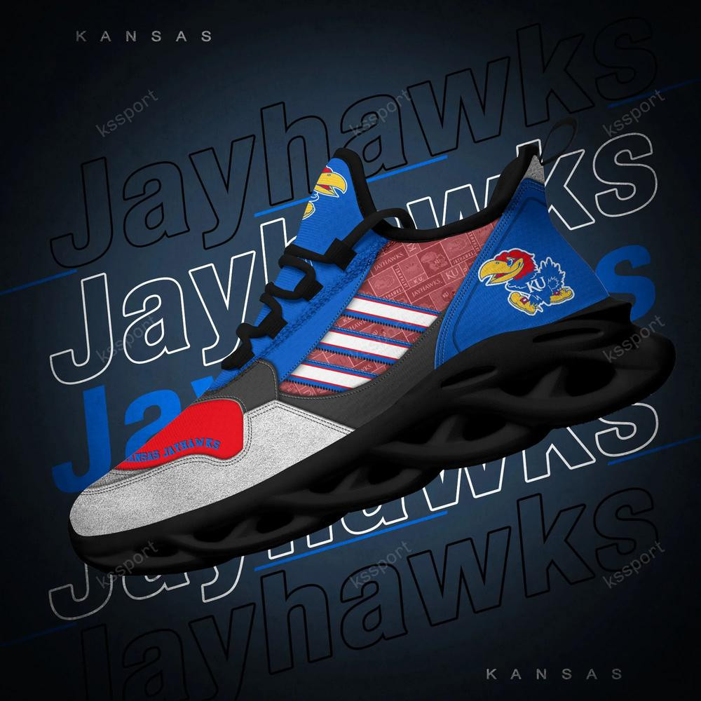 Kansas Jayhawks Max Soul Clunky, Running Sneakers - Famjoys Kansas Jayhawks Max Soul Clunky, Running Sneakers - Famjoys