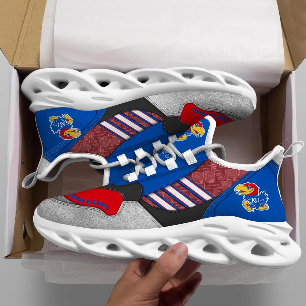 Kansas Jayhawks Max Soul Clunky, Running Sneakers - Famjoys Kansas Jayhawks Max Soul Clunky, Running Sneakers - Famjoys