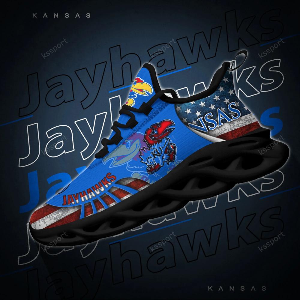 Kansas Jayhawks Max Soul Clunky Shoes - Famjoys Kansas Jayhawks Max Soul Clunky Shoes - Famjoys
