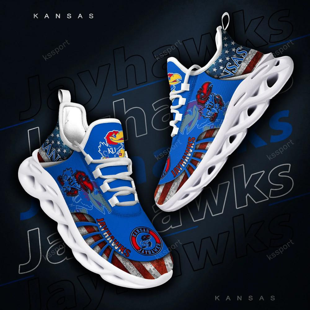 Kansas Jayhawks Max Soul Clunky Shoes - Famjoys Kansas Jayhawks Max Soul Clunky Shoes - Famjoys