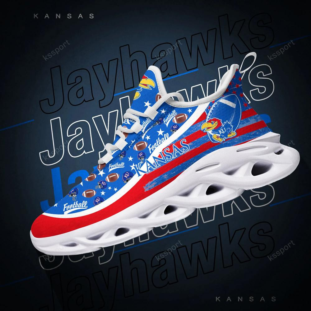 Kansas Jayhawks Max Soul Clunky Sneakers - Famjoys Kansas Jayhawks Max Soul Clunky Sneakers - Famjoys