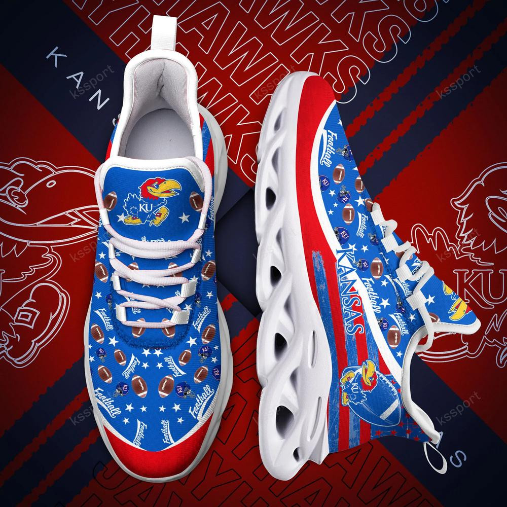 Kansas Jayhawks Max Soul Clunky Sneakers - Famjoys Kansas Jayhawks Max Soul Clunky Sneakers - Famjoys