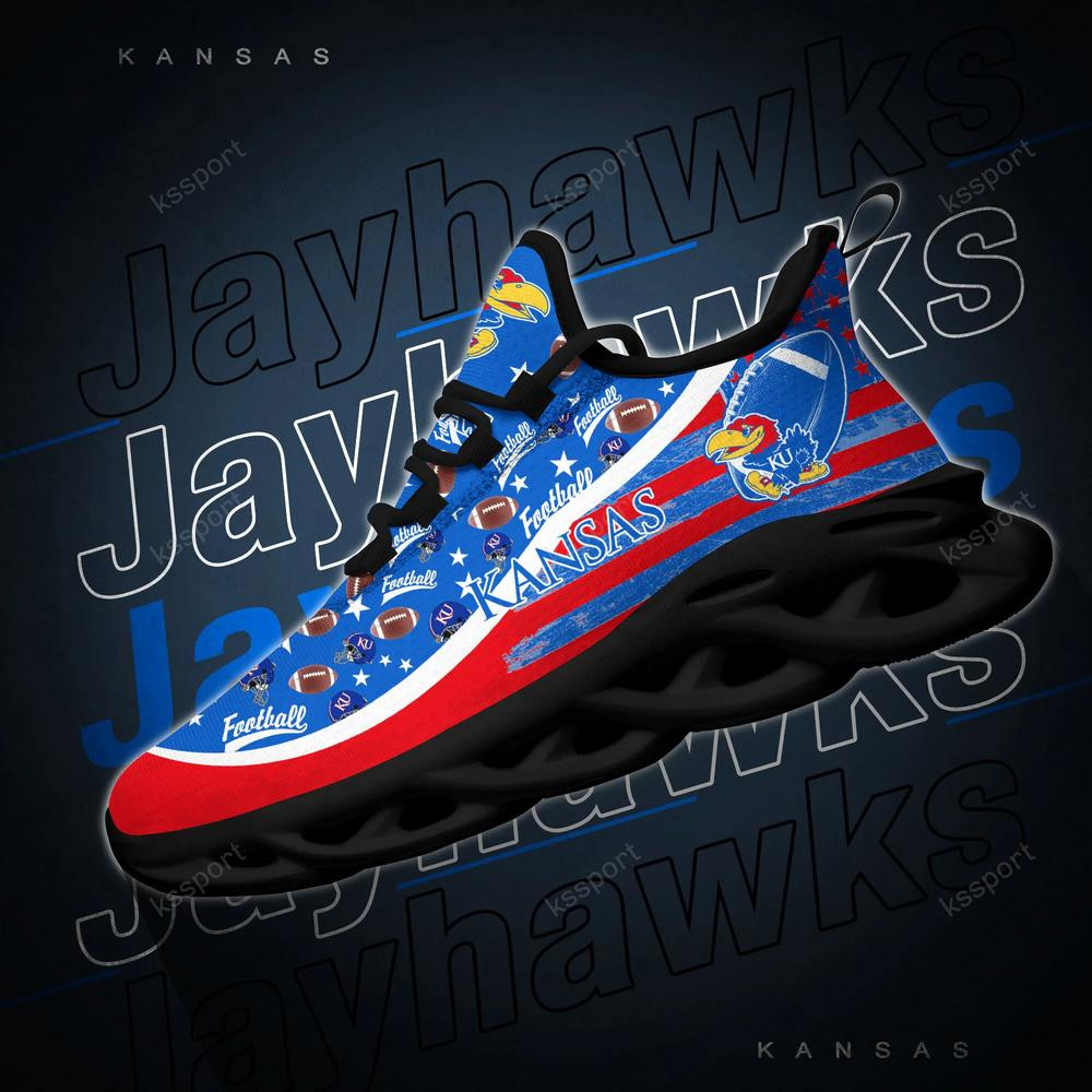 Kansas Jayhawks Max Soul Clunky Sneakers - Famjoys Kansas Jayhawks Max Soul Clunky Sneakers - Famjoys