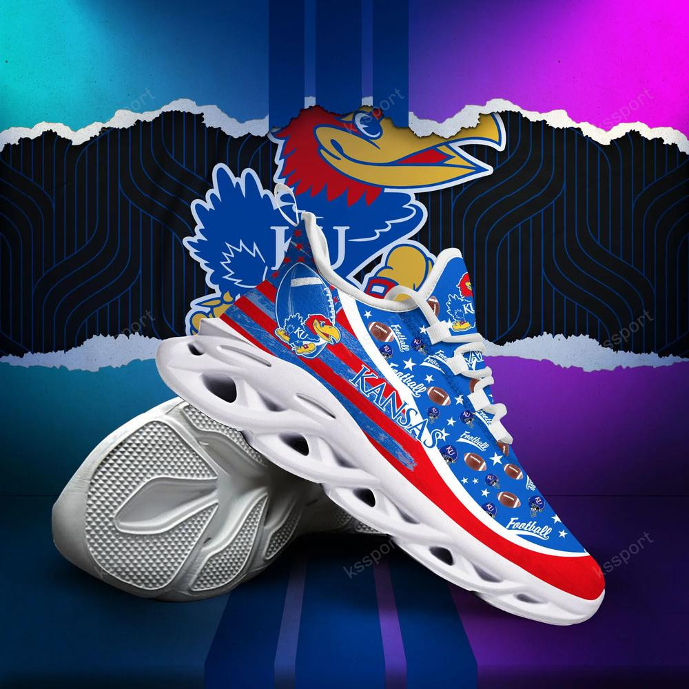 Kansas Jayhawks Max Soul Clunky Sneakers - Famjoys Kansas Jayhawks Max Soul Clunky Sneakers - Famjoys